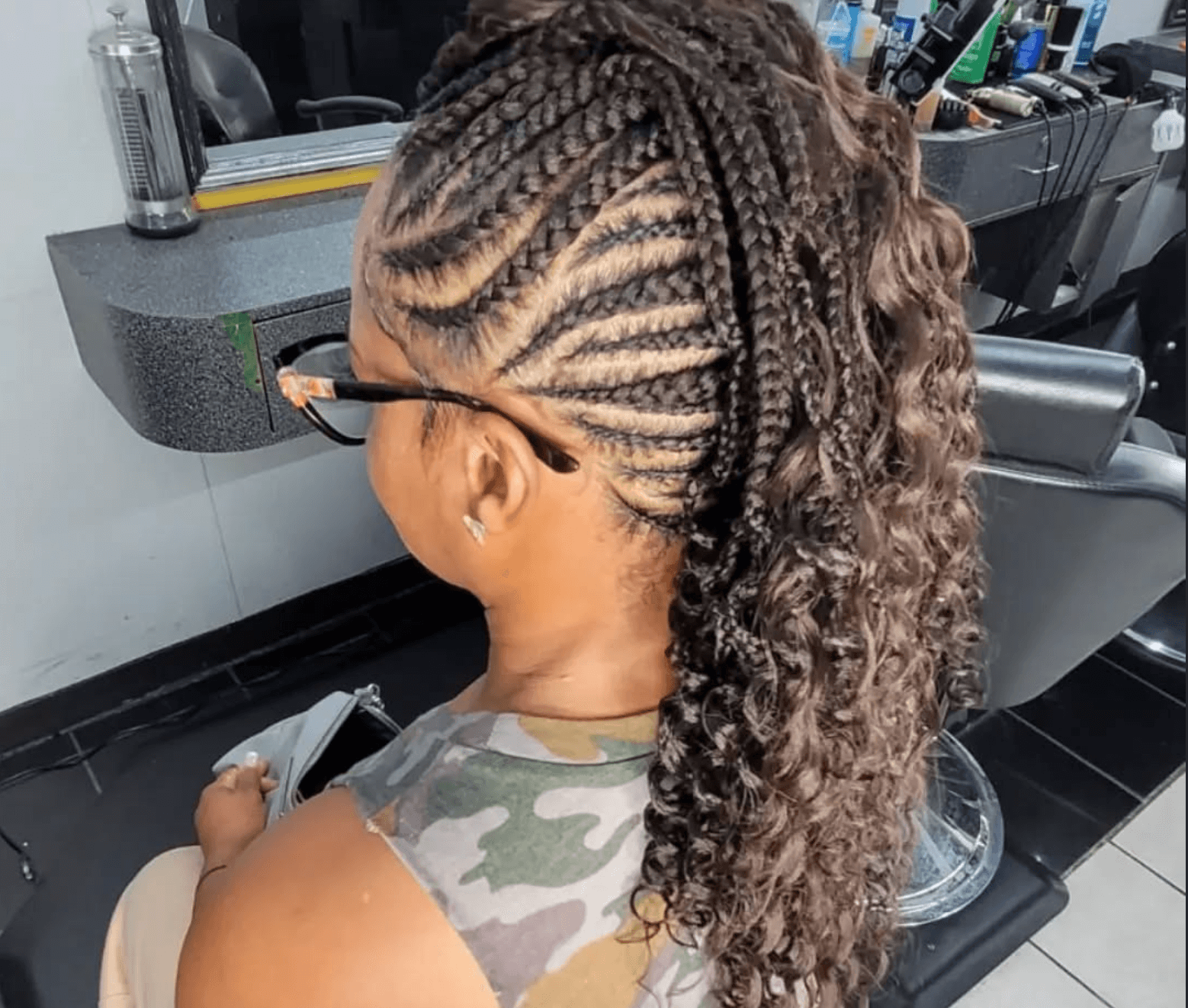 Crown braid hairstyle